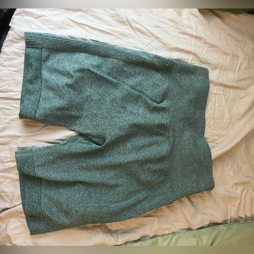 Green biker shorts
